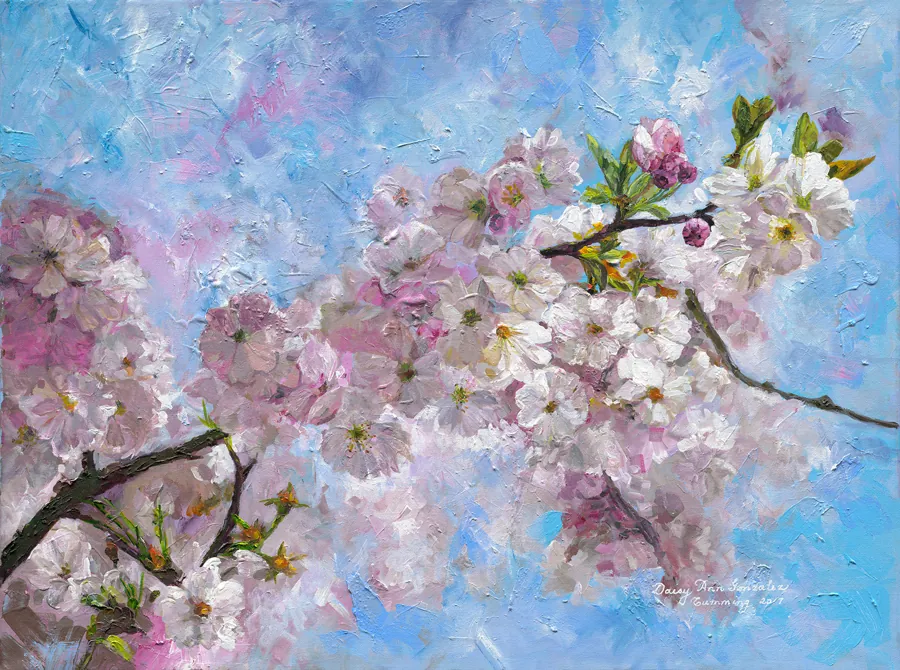 Cherry Blossoms — framed giclée print